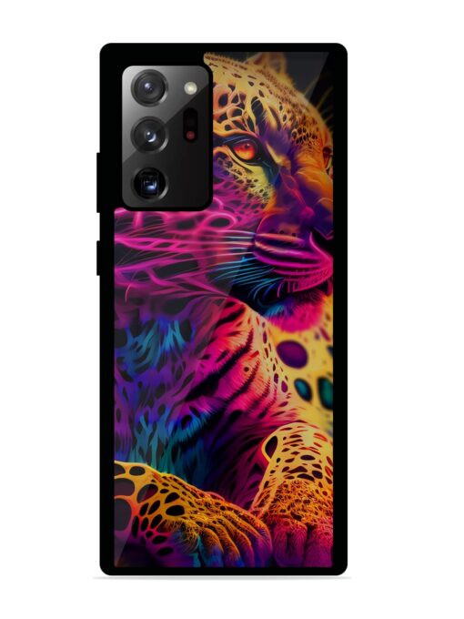 Leopard Art Glossy Metal Phone Cover for Samsung Galaxy Note 20 Ultra Zapvi