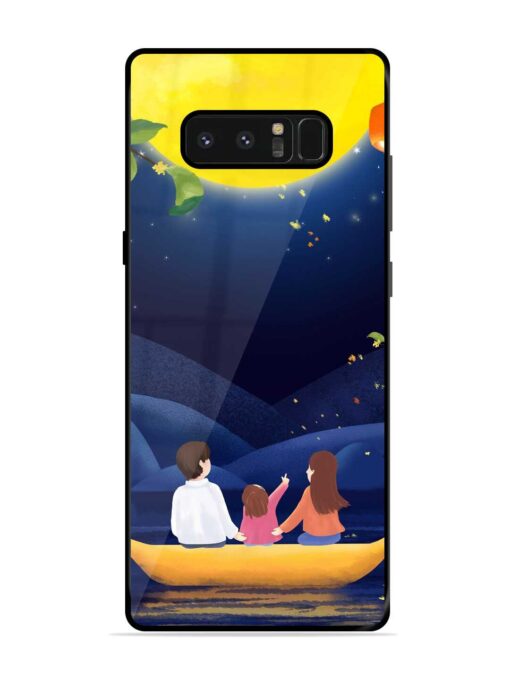 Happy Family And Beautiful View Glossy Metal Phone Cover for Samsung Galaxy Note 8 Zapvi