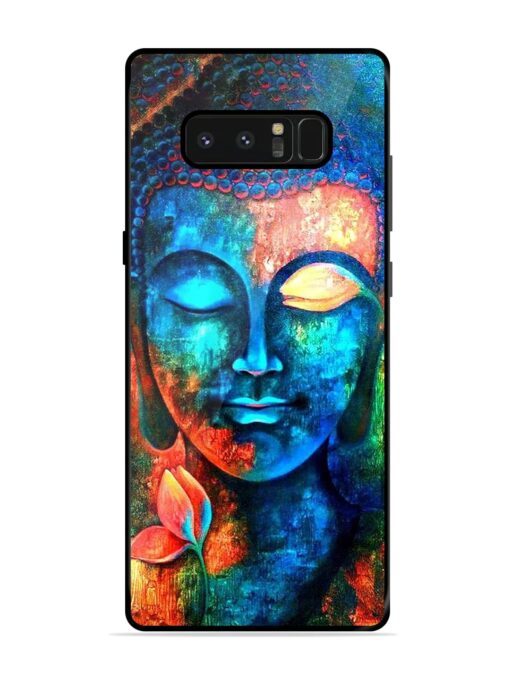 Buddha Painting Glossy Metal Phone Cover for Samsung Galaxy Note 8