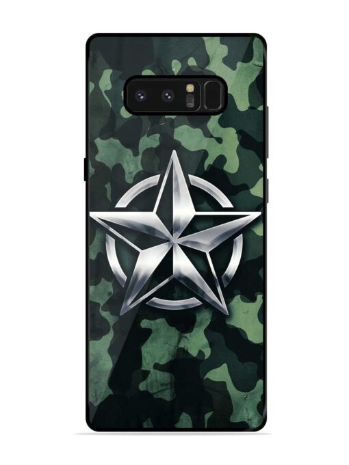 Indian Army Star Design Glossy Metal Phone Cover for Samsung Galaxy Note 8