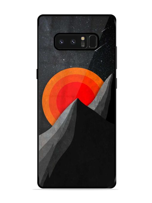 Black Mountain Glossy Metal Phone Cover for Samsung Galaxy Note 8