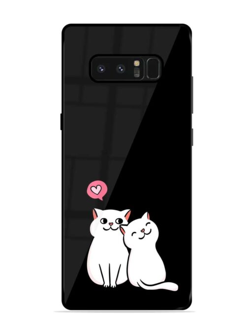 Cat Love Glossy Metal Phone Cover for Samsung Galaxy Note 8