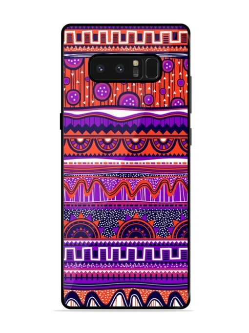 Ethnic Seamless Pattern Glossy Metal TPU Phone Cover for Samsung Galaxy Note 8