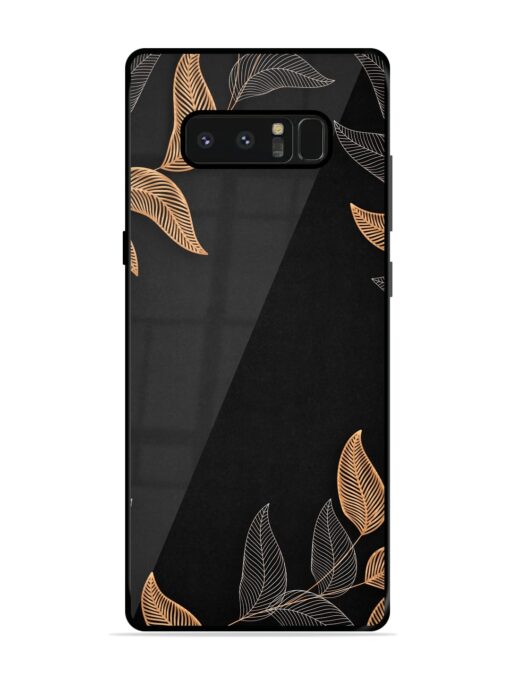 Foliage Art Glossy Metal Phone Cover for Samsung Galaxy Note 8