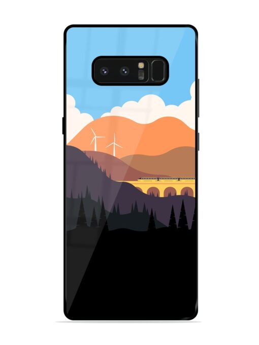 Minimal Mountain Vector Glossy Metal Phone Cover for Samsung Galaxy Note 8