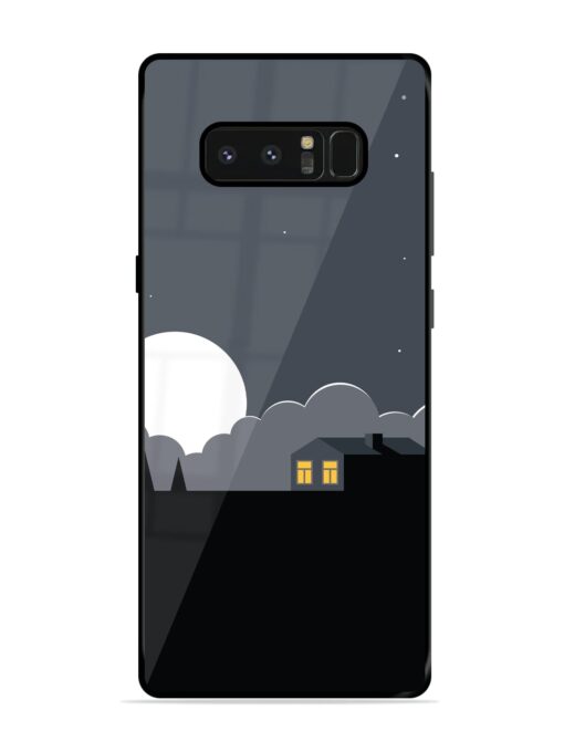 Full Moon Vector Art Glossy Metal Phone Cover for Samsung Galaxy Note 8