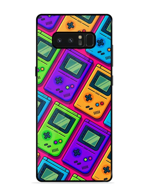 Game Seamless Pattern Glossy Metal Phone Cover for Samsung Galaxy Note 8