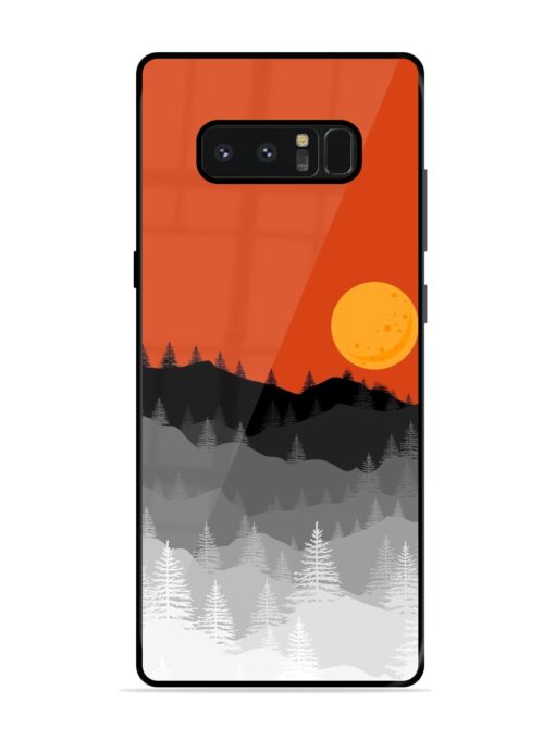 Mountain Lofi Sun Glossy Metal Phone Cover for Samsung Galaxy Note 8