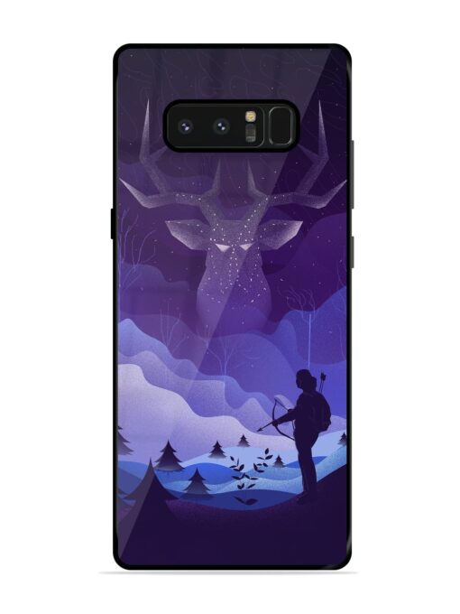 Deer Forest River Glossy Metal Phone Cover for Samsung Galaxy Note 8