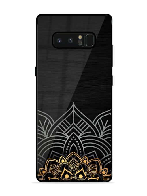 Decorative Golden Pattern Glossy Metal Phone Cover for Samsung Galaxy Note 8 Zapvi