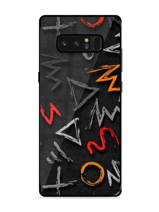 Grungy Graffiti Glossy Metal Phone Cover for Samsung Galaxy Note 8