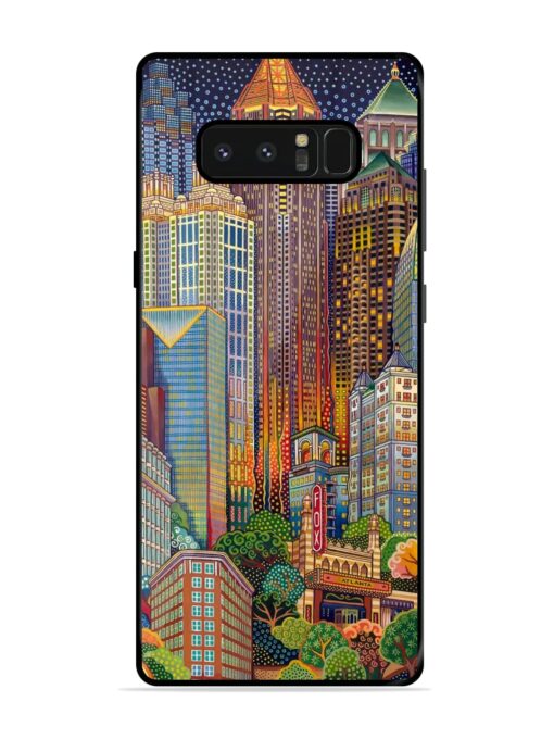 Cityscapes Art Glossy Metal Phone Cover for Samsung Galaxy Note 8 Zapvi