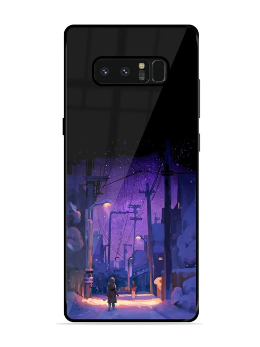 Winter Anime Art Glossy Metal Phone Cover for Samsung Galaxy Note 8