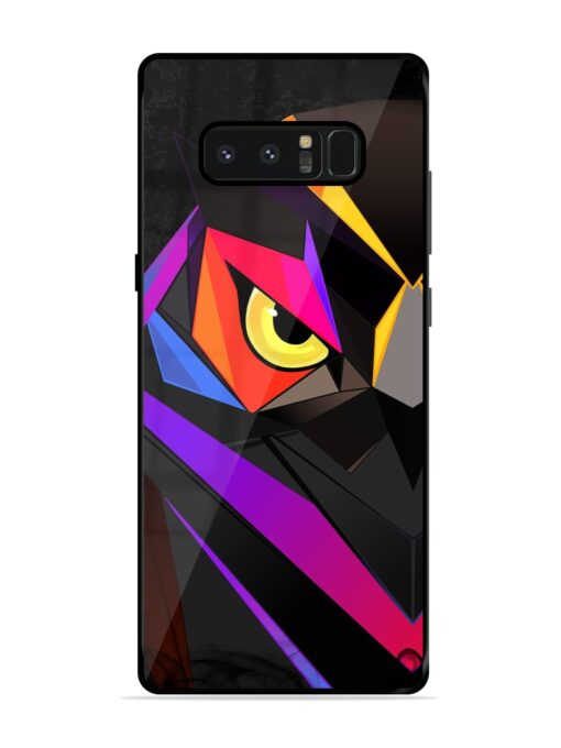 Wpap Owl Glossy Metal Phone Cover for Samsung Galaxy Note 8 Zapvi