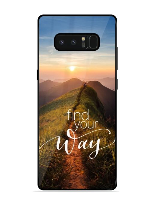 Find Your Way Glossy Metal Phone Cover for Samsung Galaxy Note 8