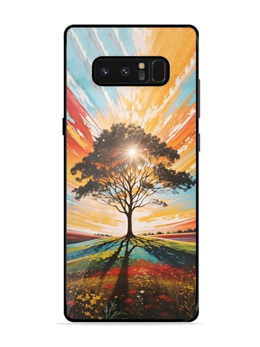 Abstract Tree Colorful Art Glossy Metal Phone Cover for Samsung Galaxy Note 8