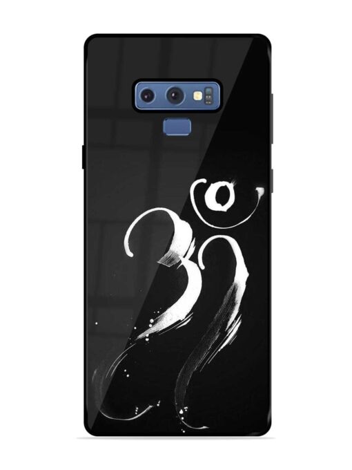 Om Logo Glossy Metal Phone Cover for Samsung Galaxy Note 9 Zapvi