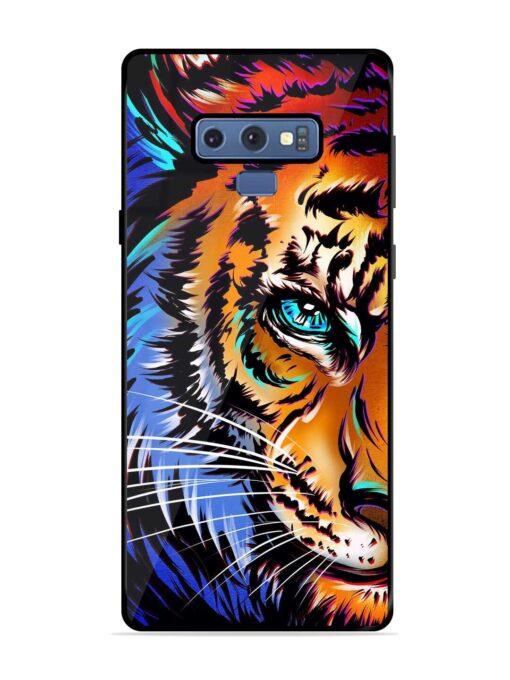 Colorful Lion Art Glossy Metal Phone Cover for Samsung Galaxy Note 9 Zapvi