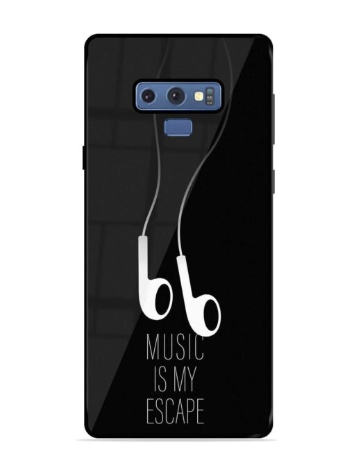 Music Is My Escape Glossy Metal Phone Cover for Samsung Galaxy Note 9 Zapvi