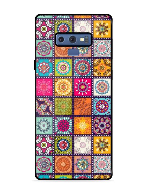 Seamless Pattern Vintage Glossy Metal Phone Cover for Samsung Galaxy Note 9