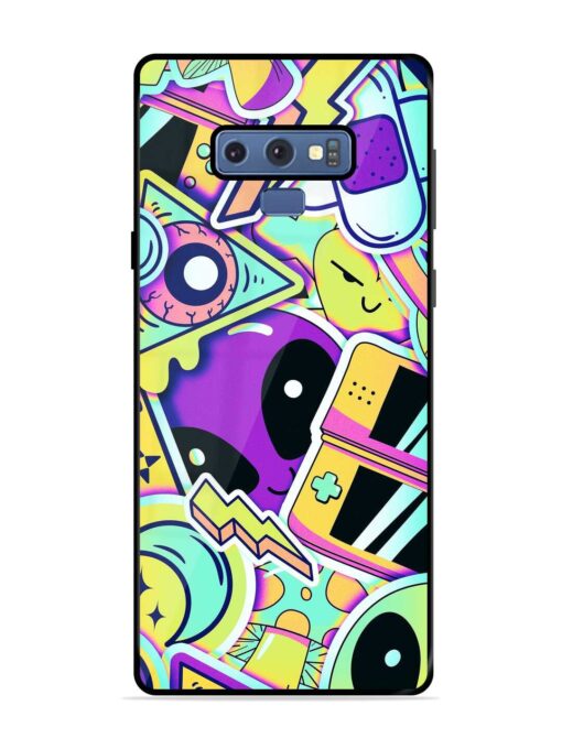 Scratch Art Glossy Metal Phone Cover for Samsung Galaxy Note 9 Zapvi