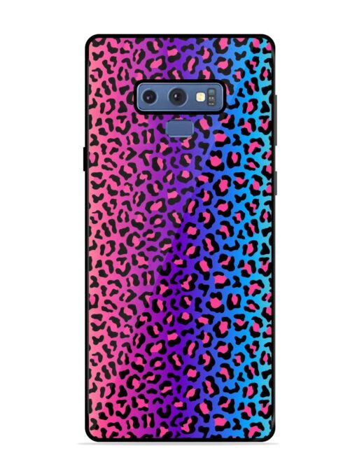 Colorful Leopard Seamless Glossy Metal Phone Cover for Samsung Galaxy Note 9 Zapvi