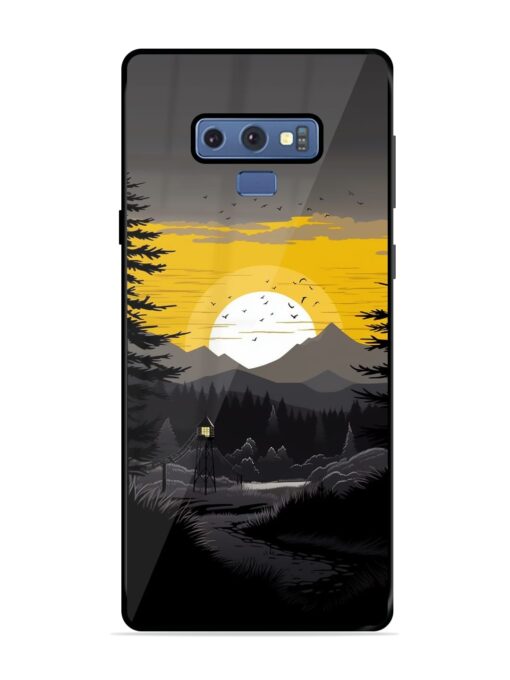 Sunset Vector Glossy Metal Phone Cover for Samsung Galaxy Note 9 Zapvi