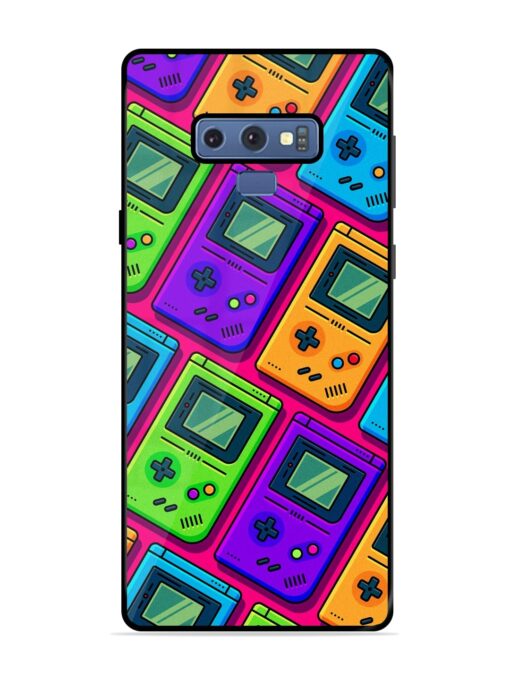 Game Seamless Pattern Glossy Metal Phone Cover for Samsung Galaxy Note 9