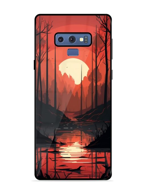 Natural Landscape Glossy Metal Phone Cover for Samsung Galaxy Note 9