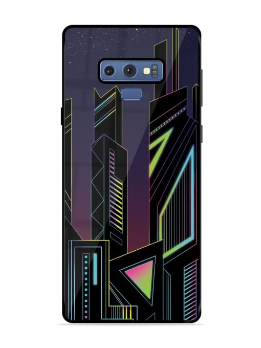 Neon Dreamscape Glossy Metal Phone Cover for Samsung Galaxy Note 9