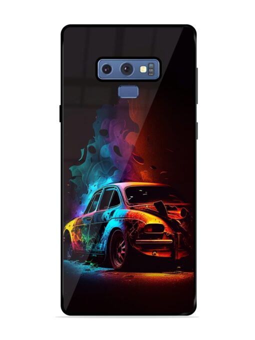 High Classic Car Art Glossy Metal Phone Cover for Samsung Galaxy Note 9