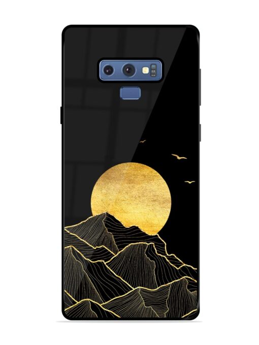 Golden Sunrise Glossy Metal Phone Cover for Samsung Galaxy Note 9