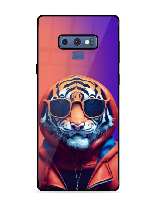 Tiger Animation Glossy Metal Phone Cover for Samsung Galaxy Note 9