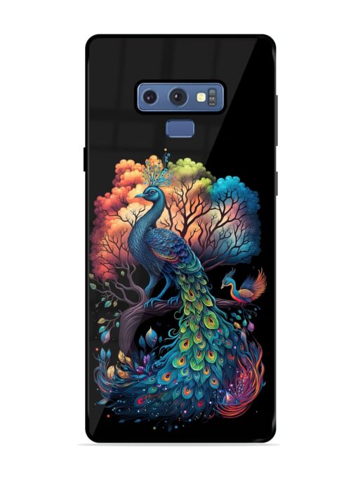 Peacock Tree Art Glossy Metal Phone Cover for Samsung Galaxy Note 9