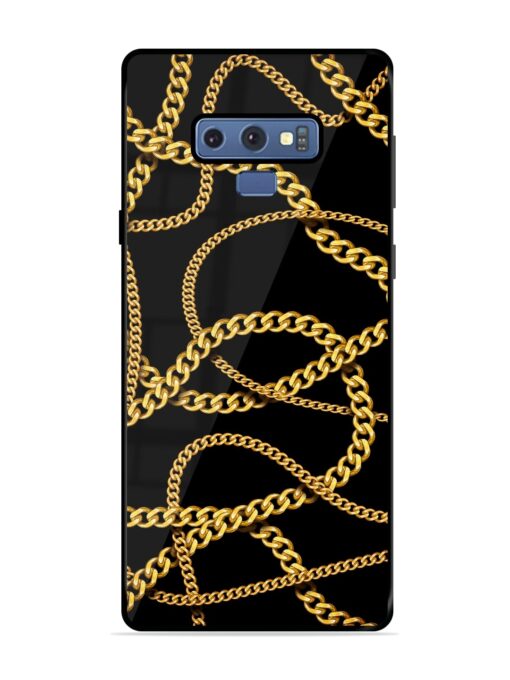 Decorative Golde Chain Glossy Metal Phone Cover for Samsung Galaxy Note 9 Zapvi