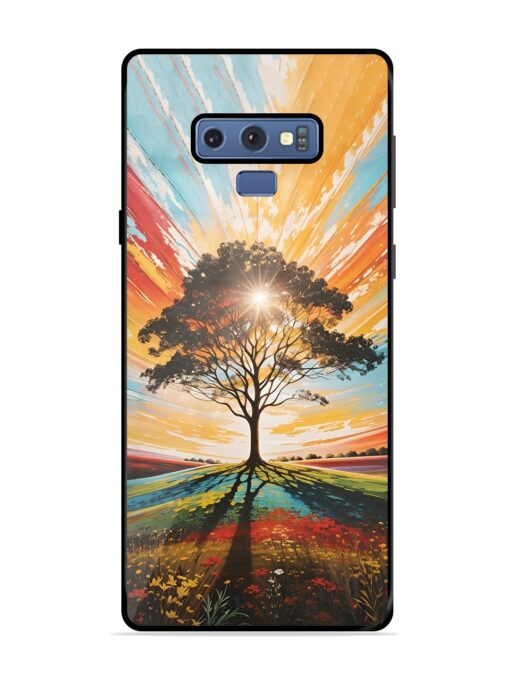 Abstract Tree Colorful Art Glossy Metal Phone Cover for Samsung Galaxy Note 9 Zapvi