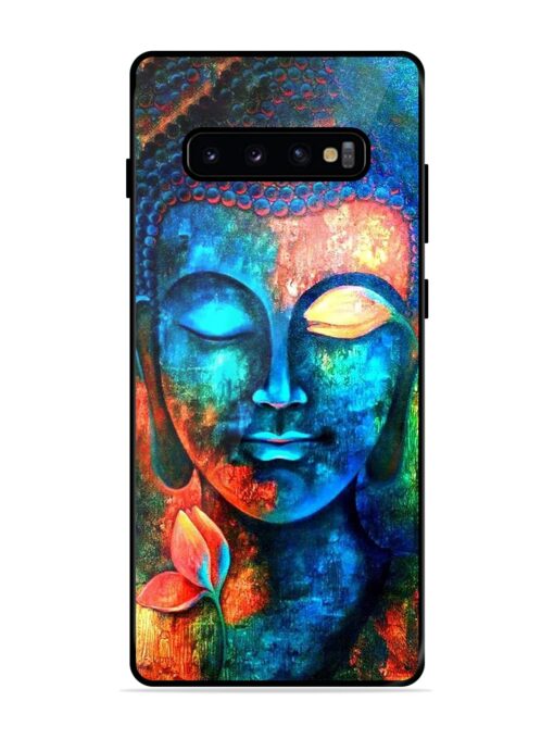 Buddha Painting Glossy Metal Phone Cover for Samsung Galaxy S10 Plus