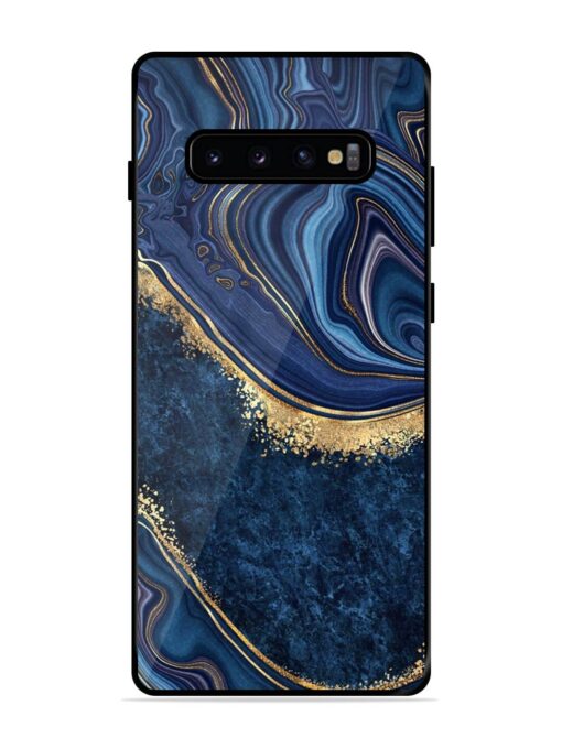 Abstract Background Blue Glossy Metal TPU Phone Cover for Samsung Galaxy S10 Plus Zapvi