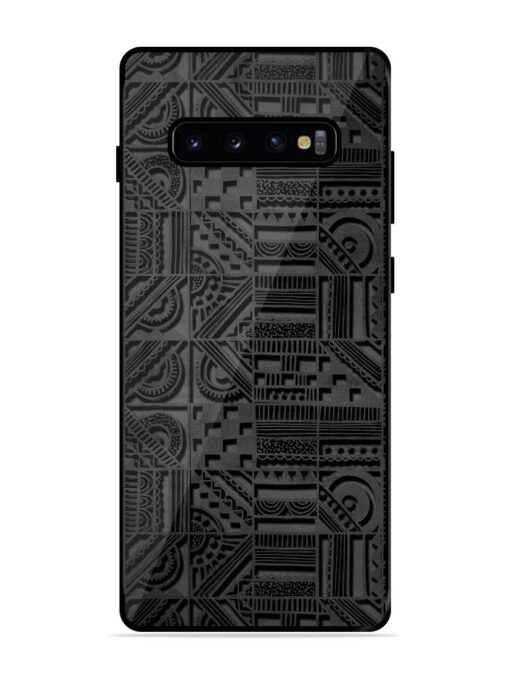 Seamless Pattern Glossy Metal Phone Cover for Samsung Galaxy S10 Plus Zapvi