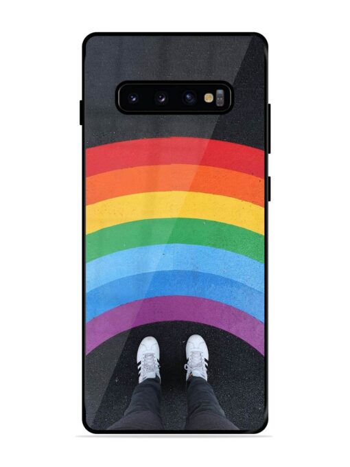 Legs Rainbow Glossy Metal TPU Phone Cover for Samsung Galaxy S10 Plus