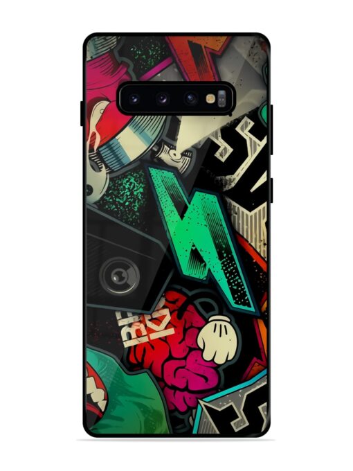 Graffiti Art Glossy Metal Phone Cover for Samsung Galaxy S10 Plus