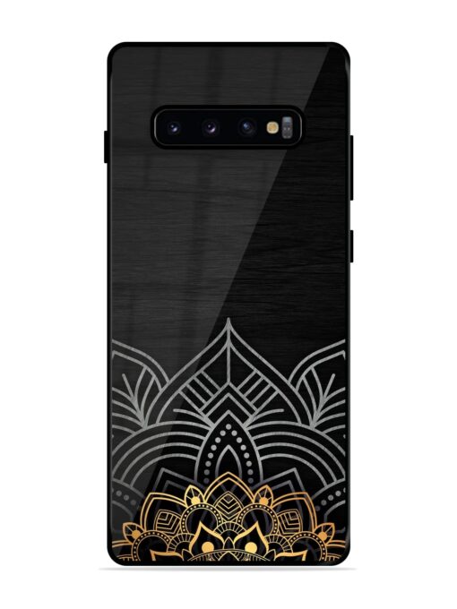 Decorative Golden Pattern Glossy Metal Phone Cover for Samsung Galaxy S10 Plus Zapvi