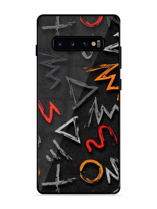 Grungy Graffiti Glossy Metal Phone Cover for Samsung Galaxy S10 Plus