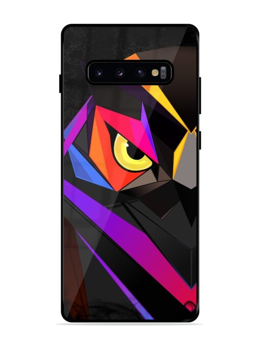 Wpap Owl Glossy Metal Phone Cover for Samsung Galaxy S10 Plus