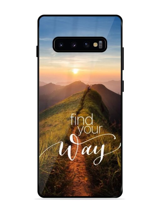 Find Your Way Glossy Metal Phone Cover for Samsung Galaxy S10 Plus