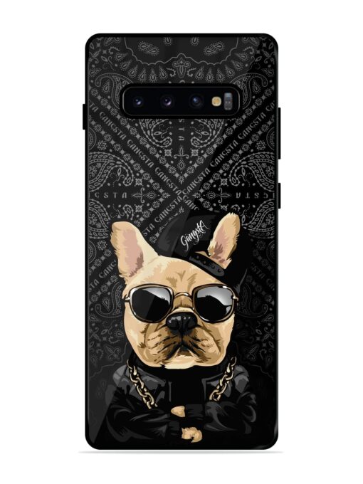 Gangsta Cool Sunmetales Dog Glossy Metal Phone Cover for Samsung Galaxy S10 Plus