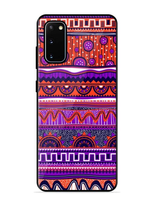 Ethnic Seamless Pattern Glossy Metal TPU Phone Cover for Samsung Galaxy S20 Zapvi