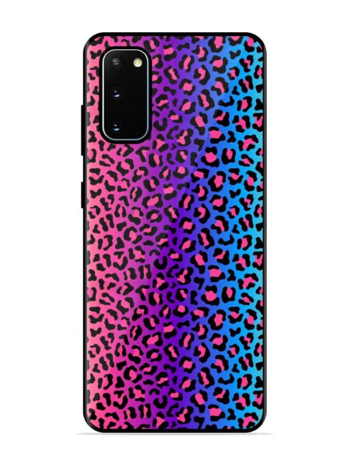 Colorful Leopard Seamless Glossy Metal Phone Cover for Samsung Galaxy S20 Zapvi