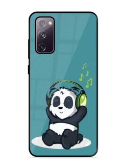 Music Panda Glossy Metal Phone Cover for Samsung Galaxy S20 Fe (5G)
