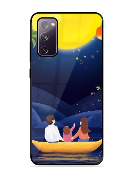 Happy Family And Beautiful View Glossy Metal Phone Cover for Samsung Galaxy S20 Fe (5G) Zapvi